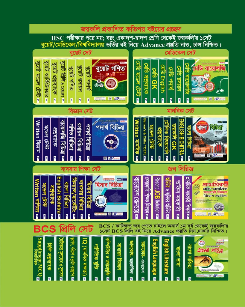 Joykoly Agricultural University (Krishi) Model Test and Question Bank Book Back Cover